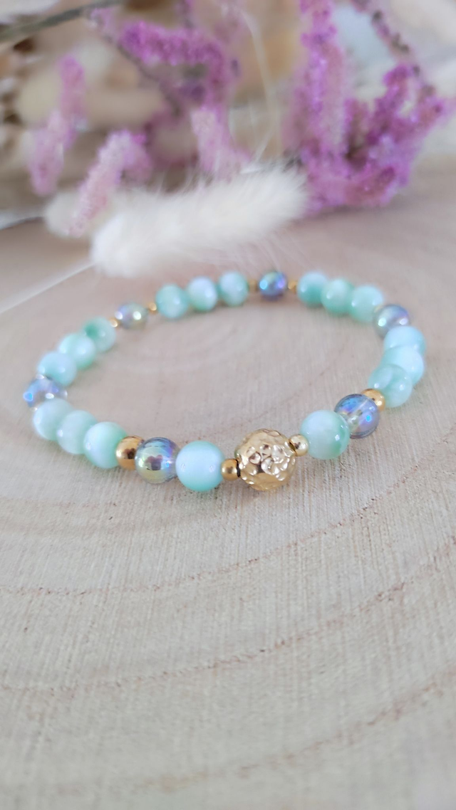 Bracelet "Énergie Féminine" Garniérite