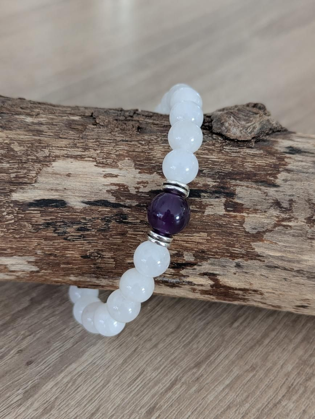 "Féminité" Améthyste et pierre de lune