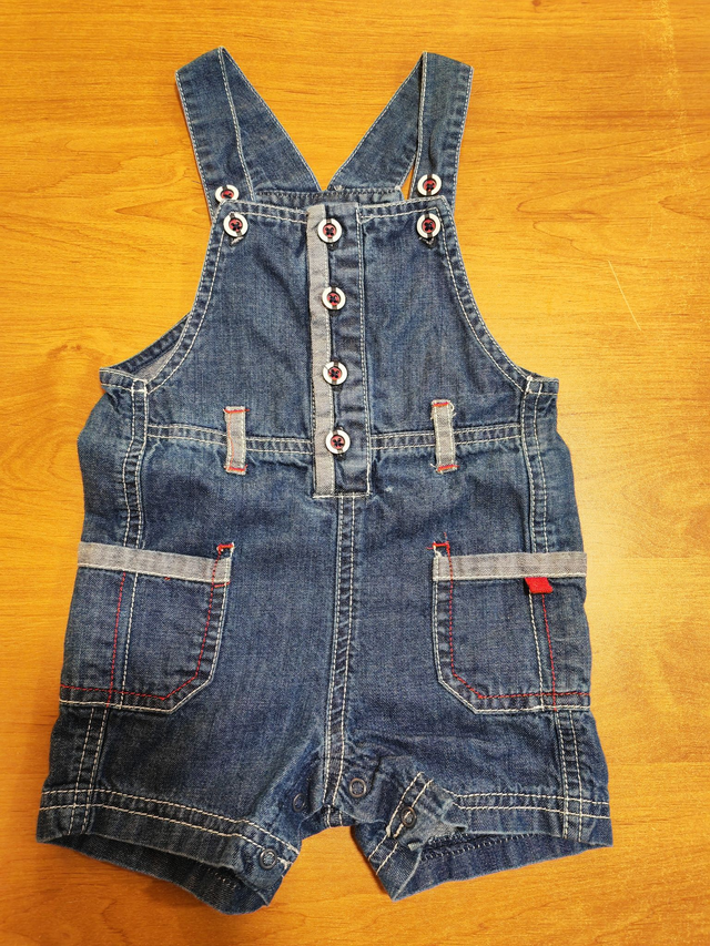 Salopette jean courte 12 mois