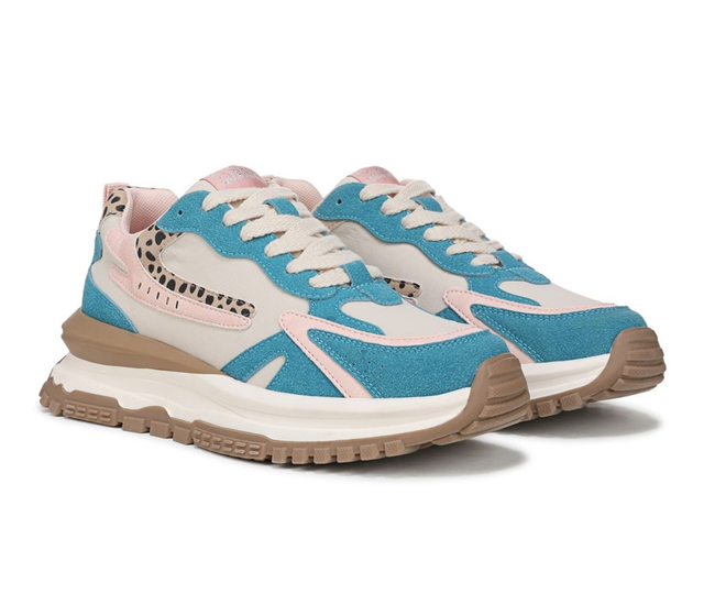 SALE - Blowfish Malibu Retro Trainers - Blue / Leopard
