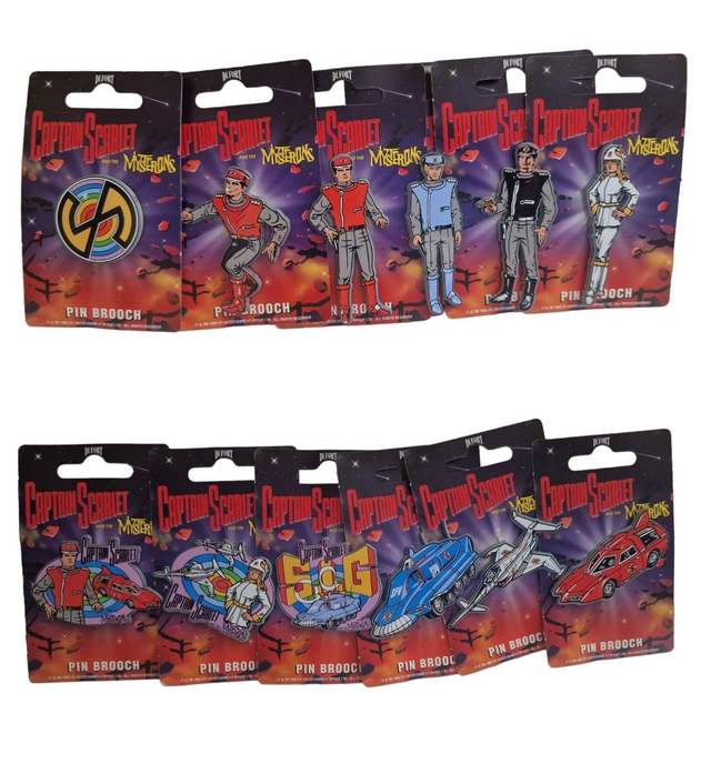 Captain Scarlet set of 12 badges