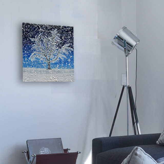 Canvas cm 30 x 30 "Prima Neve"