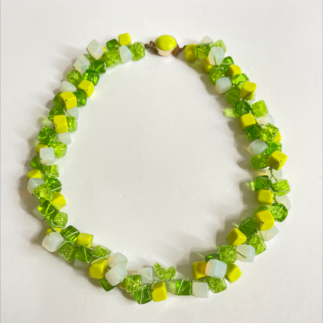 Mid-Century Collier aus Glas 