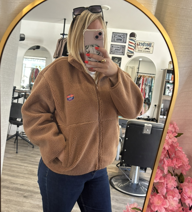 Veste Polaire marron 