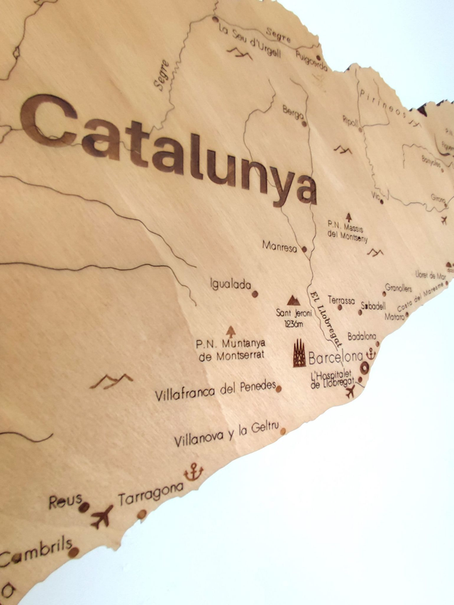 A09 – Carte de Catalogne - Decoration murale design