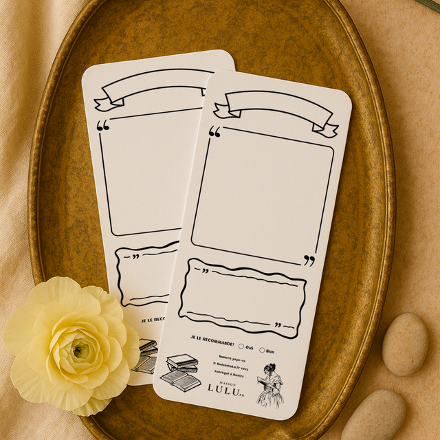 Marque page, Signet critique de livre, 11 couleurs