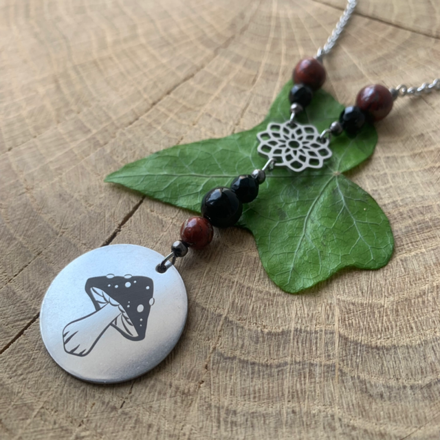 Chapelet Médaille Jaspe Rouge