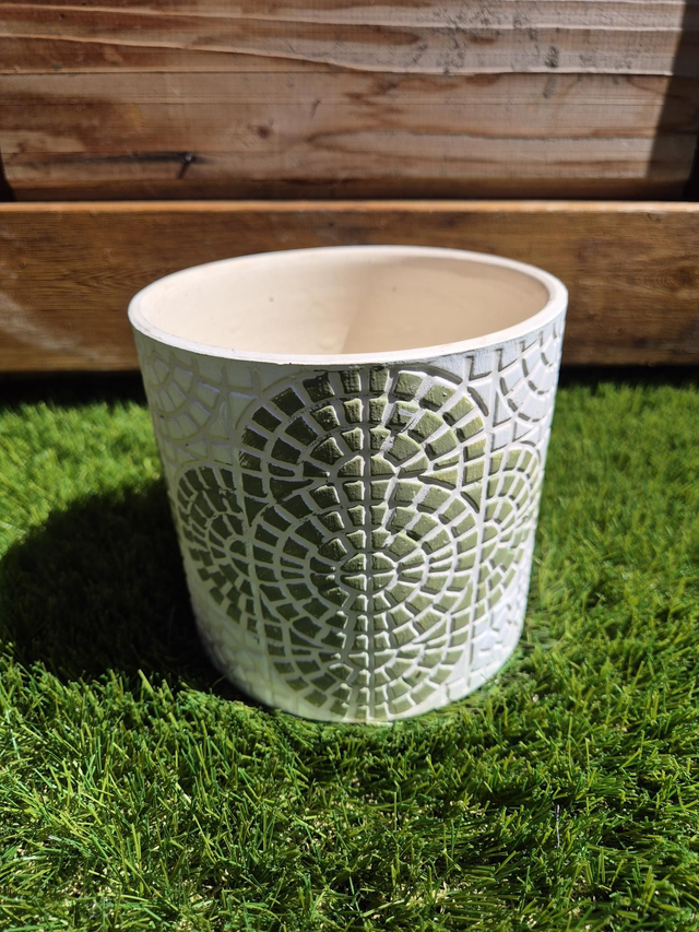 Cache pot mosaïque diam 12,5cm hauteur 12,5cm