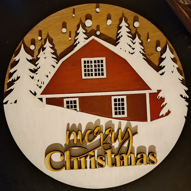 Décoration murale - La cabane de Noël