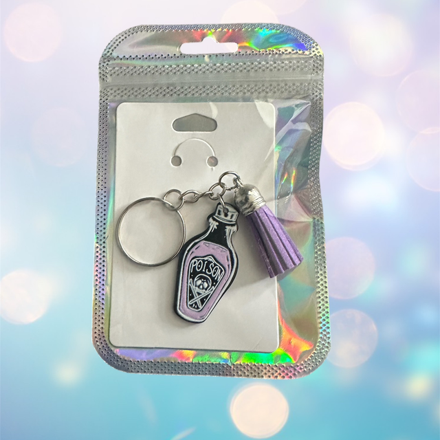 Poison Bottle Tassel Keyring 