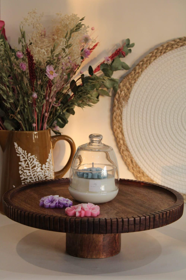 Bougie Fleur de Cerisier | Cloche en verre 