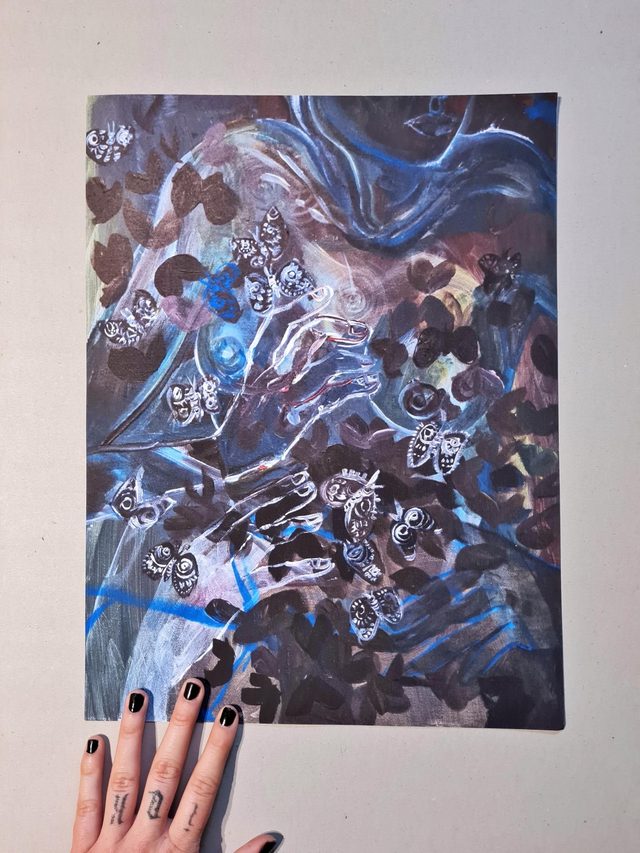 Reproduction illustration - les papillons d&#039;amourosité