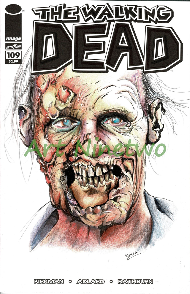Walking Dead #109 - Original Artwork on Blank Cover