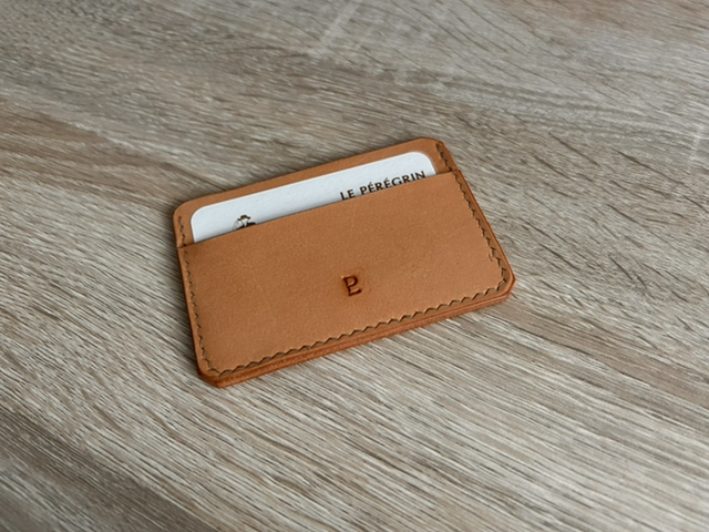 Porte-carte en cuir de bœuf/taureau