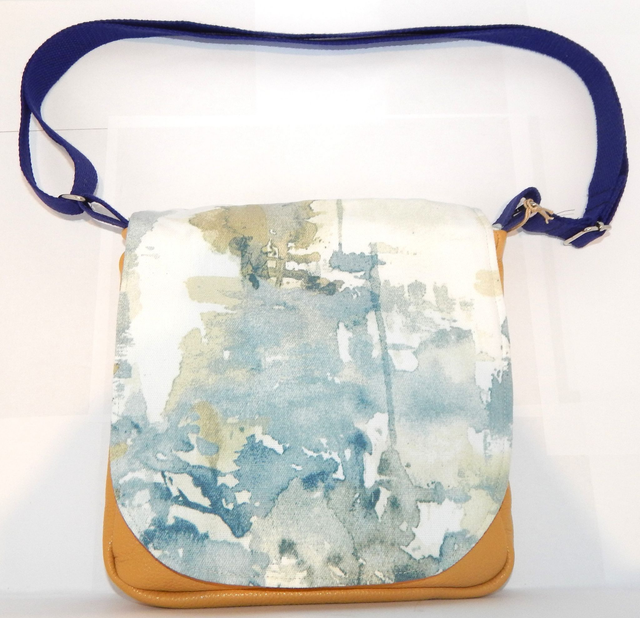 Gold leather handbag watercolour