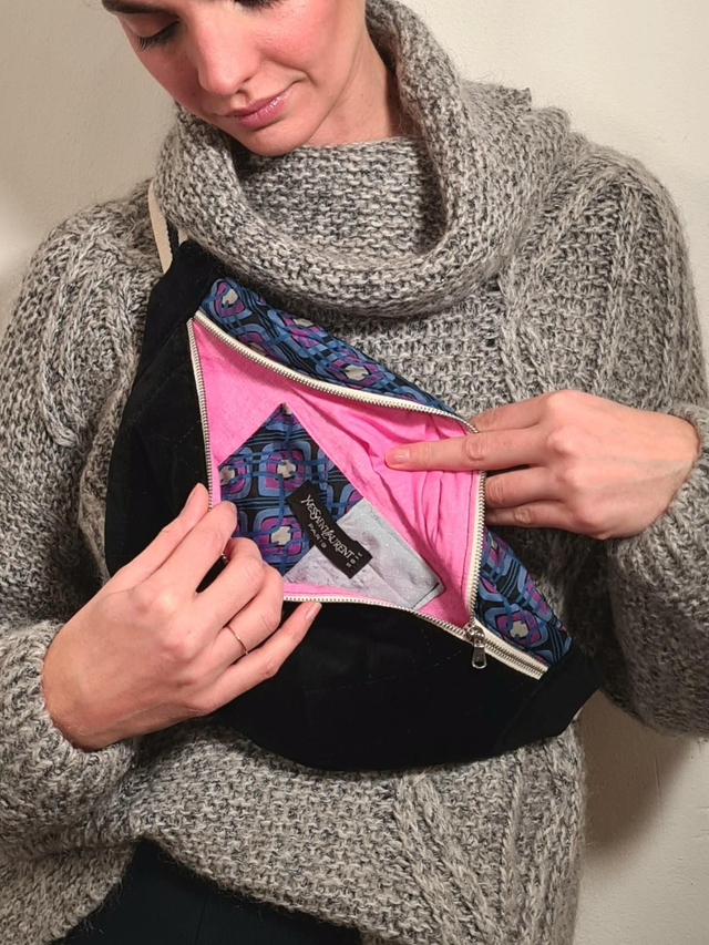 Banane "haute couture" en tissus upcyclés