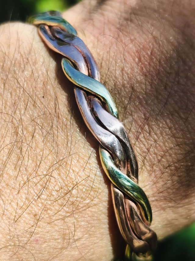 Bracelet cuivre et laiton entrelacé - Mixte