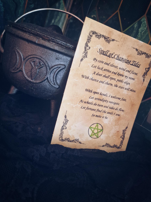 Spell of changing tides spell card A6