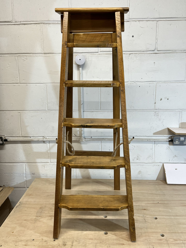 Hand-made wooden Stepladder