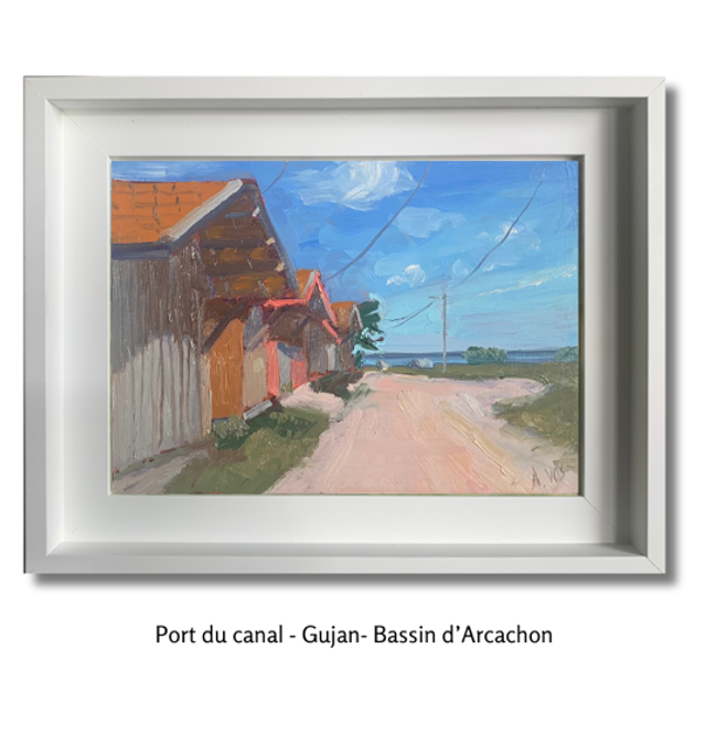 Village ostréicole, port du canal à Gujan