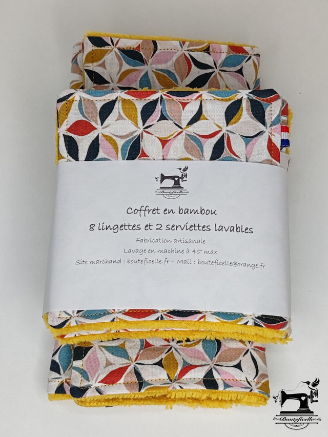 Coffret en bambou "FLOUD" jaune