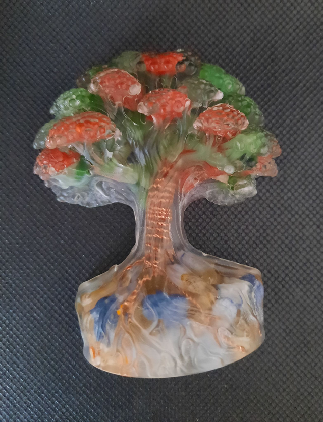 Arbre décoration Aventurine bleue / Agate jaune / Jade néphrite / Jaspe rouge