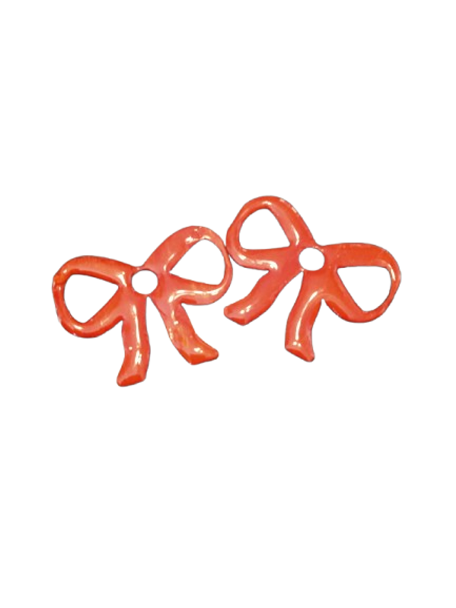 Nœud Rouge– Pampille en Résine Brillante