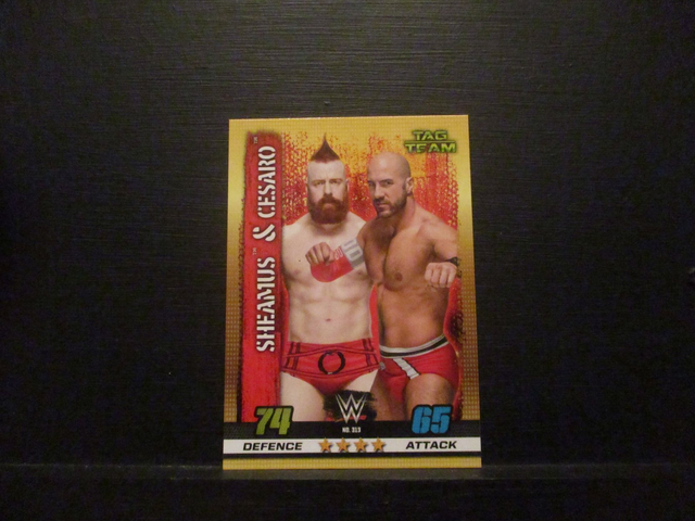 Sheamus &amp; Cesaro - Tag Team Slam Attax 10th Edition Original Trading Card #313