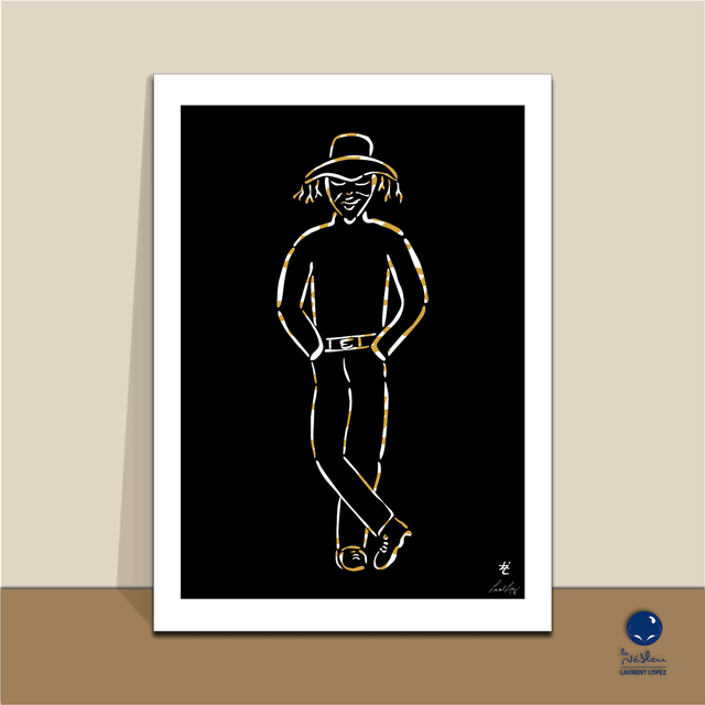 AF01 "Homme mains dans les poches" 50x70 Cm