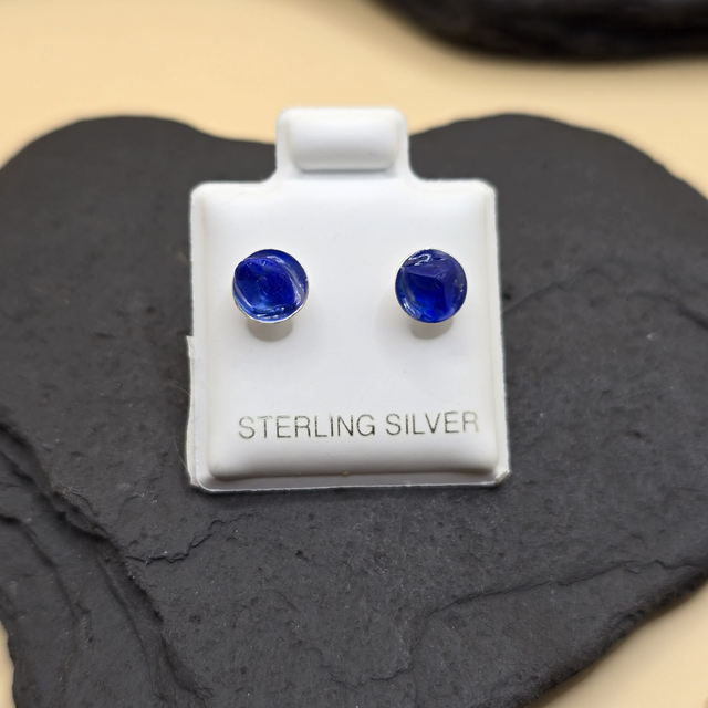 925 Studs with Seaglass from Berwickshire Scotland