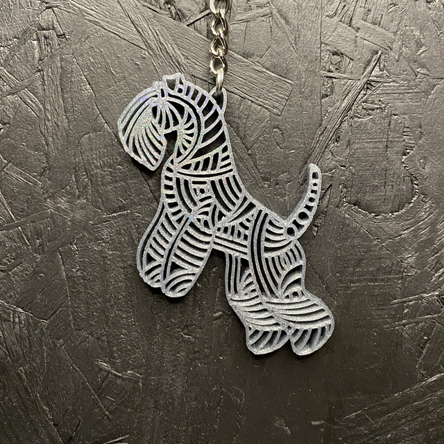 3D - Keychain Kerry Grey Sparkle