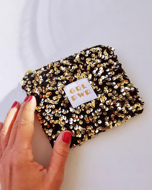 Pochette ROMY à sequin "girl power" 