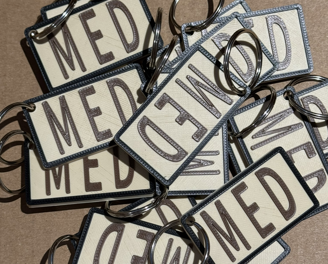 NEW! “MED” duty identifier key chain