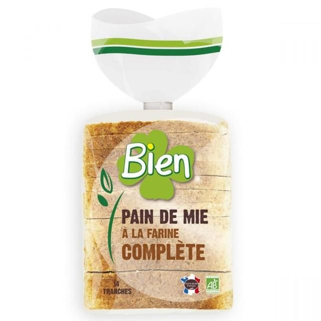 Pain de Mie Complet Bio Sans Sucres Ajoutés 500g | Bien