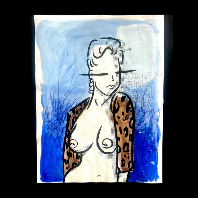 Xylo STEFANIA 50x65 cm Bleue