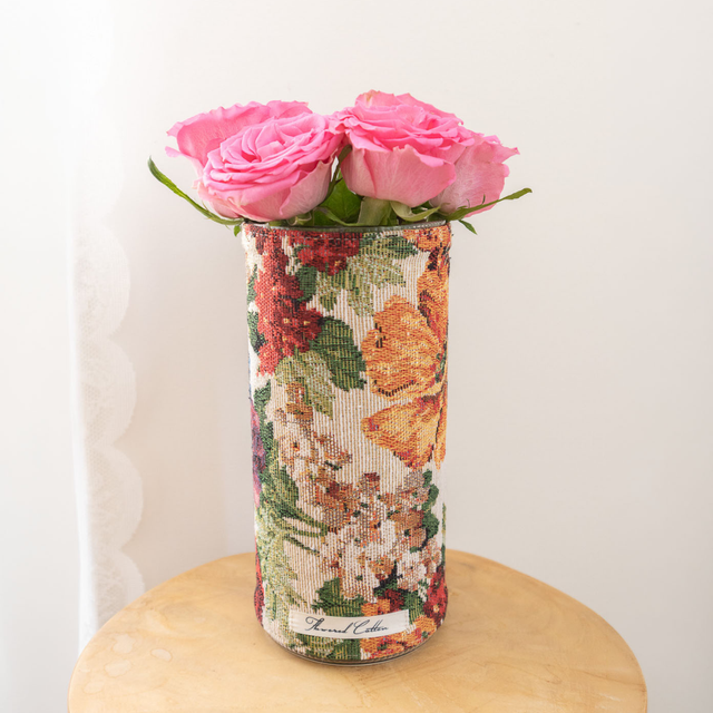 Vase - tissu vintage