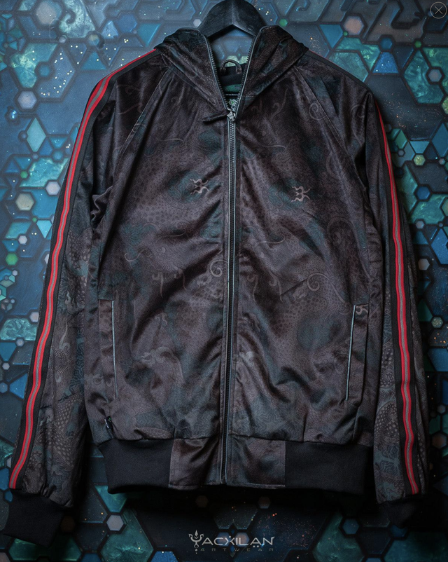 HOODIE TRACKSUIT VELVET FAWN DRAGONS 31012