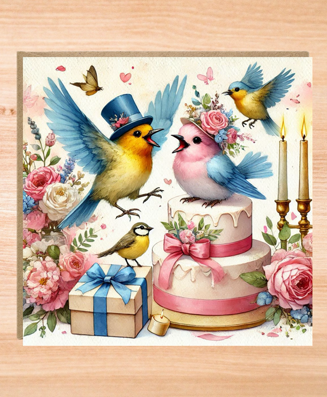 Birds Wedding Day Card
