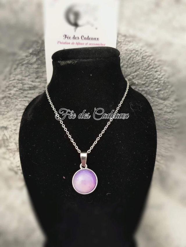 Pendentif "Little Rock" Agate Violette 