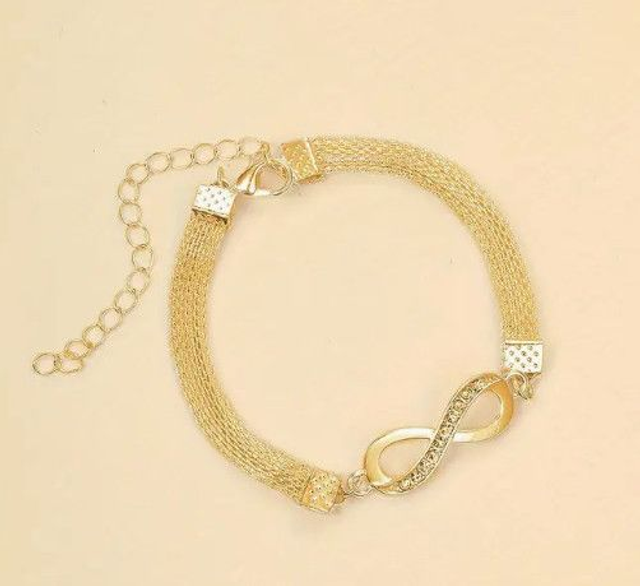 Bracelet de biceps Infini Éclatant Or