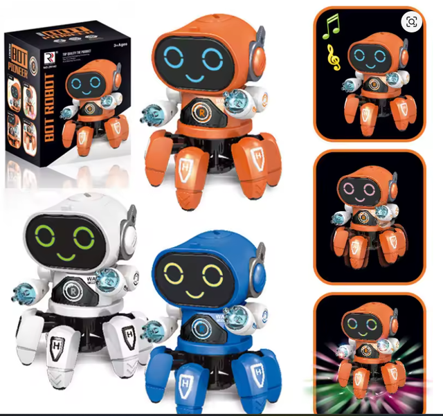 Tanz Roboter Musik LED 6 Krallen Octopus Roboter