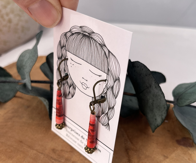 Boucles d’oreilles perles de papier