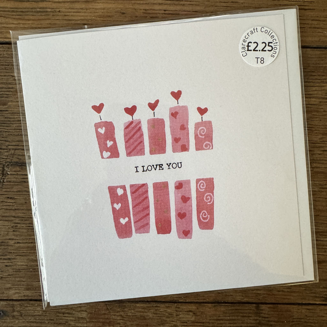 WP11 Watercolour Heart Candles Print