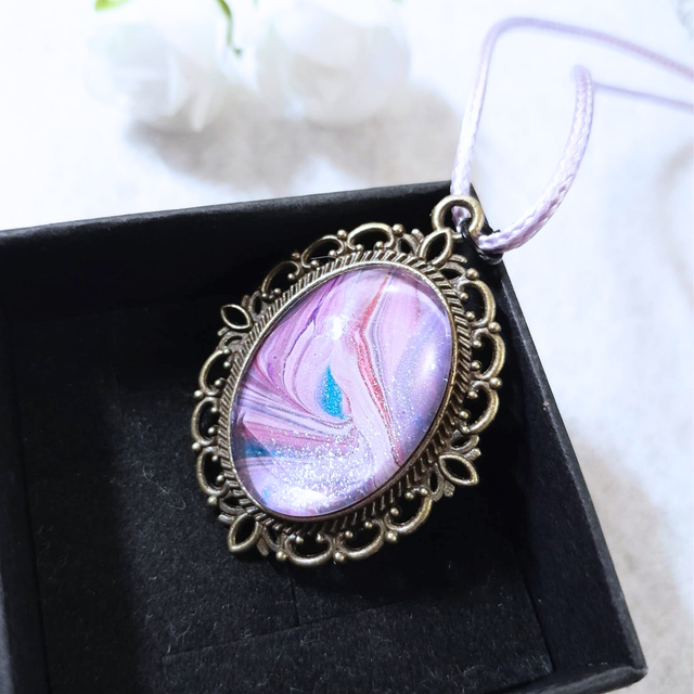 REVE LAVANDE - Collier - Cordon mauve 