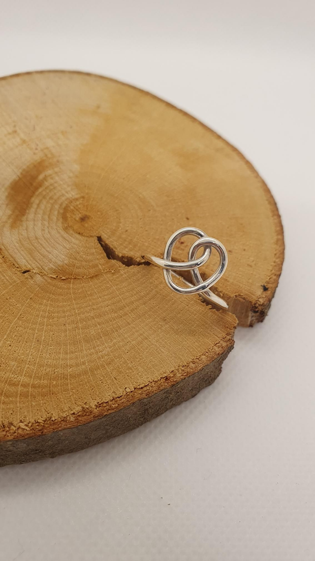 Bague "Cœur Noué" - Argent massif