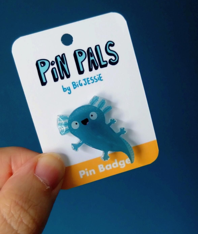 Axolotl pin badge