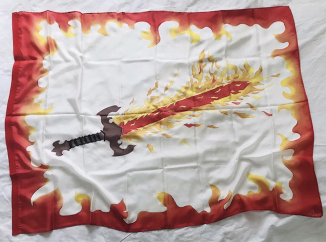 L’épée aigüe. Apoc.1.16 Soie épaisse livrée sans tige 