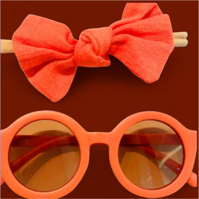 Kids’ Sunglasses &amp; Bow Headband Set – Coral | Fashion &amp; Accessories

