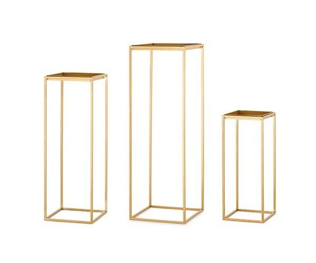 SET ALZATE QUADRATE ORO 3 PZ ,  EVENTI , CERIMONIE 