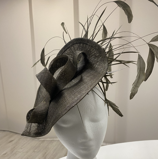 🤎Taupe brown fascinator 